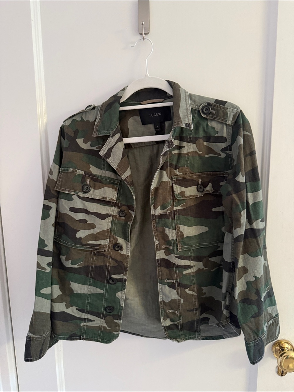 J. Crew Olive & Brown Camo Utility Jacket